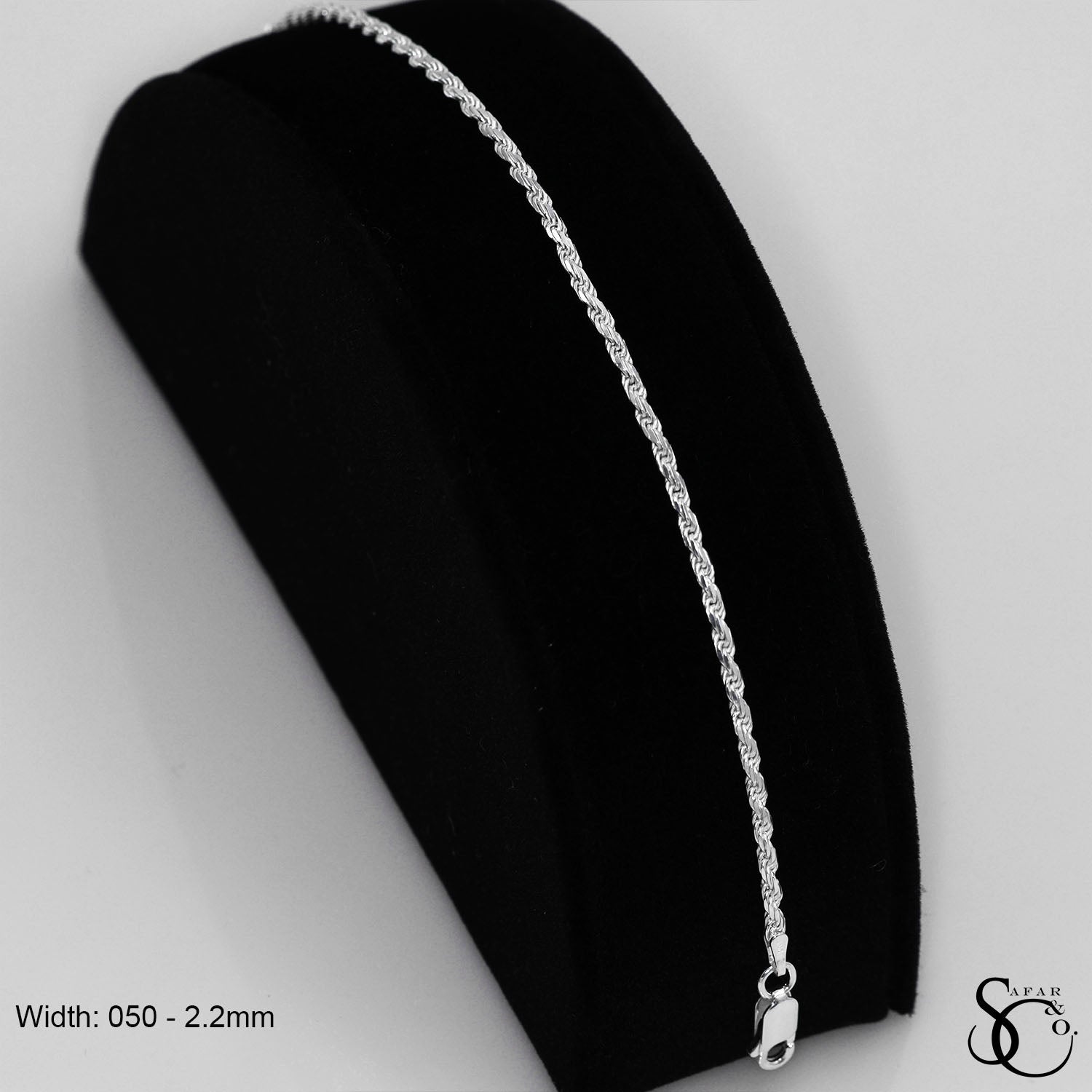 925 Sterling Silver 050 Rope Bracelet