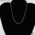 925 Sterling Silver 050 Flat Figaro Chain