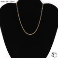 925 Sterling Silver 060 Yellow Gold Plated Flat Figaro Chain