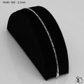 925 Sterling Silver 060 Flat Figaro Bracelet