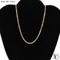 925 Sterling Silver 080 Yellow Gold Plated Flat Curb Chain
