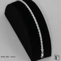 925 Sterling Silver 080 Rope Bracelet
