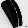 925 Sterling Silver 080 Paperclip Bracelet