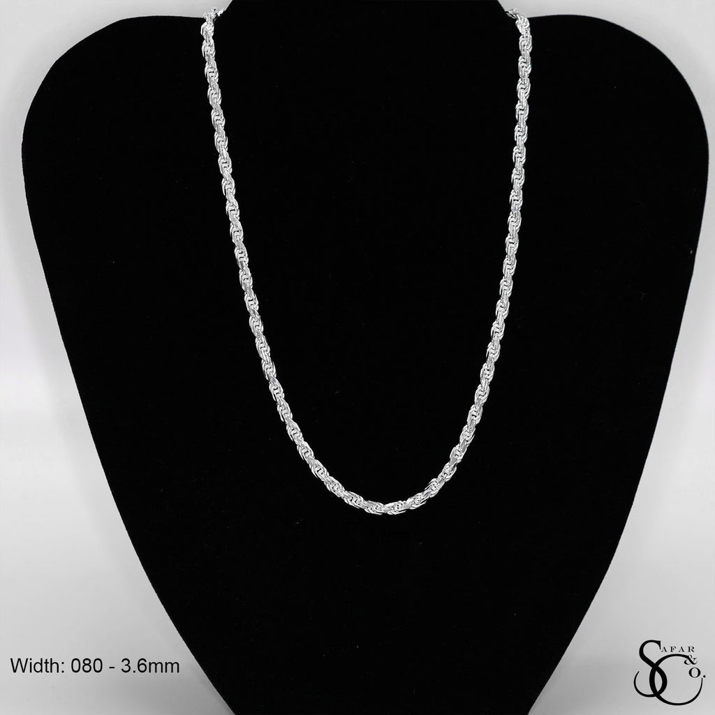 925 Sterling Silver 080 Rope Chain