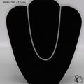 925 Sterling Silver 080 Pave Flat Curb Chain