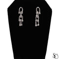 925 Sterling Silver U-Link Chain Dangle Drop Earrings