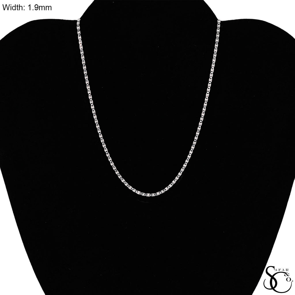 925 Sterling Silver 1.9mm Valentino Chain