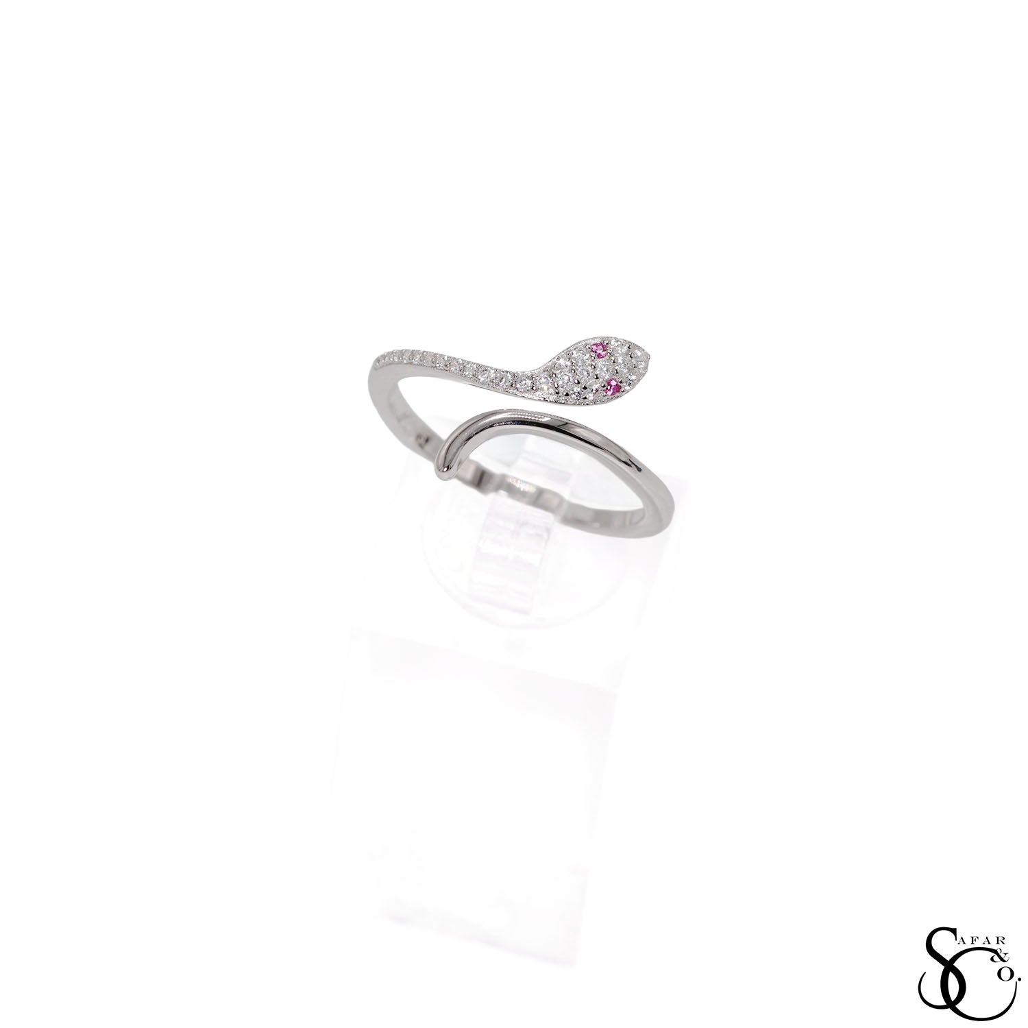 925 Sterling Silver Serpent Snake Ring