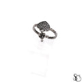 925 Sterling Silver Heart Key Ring