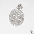 925 Sterling Silver Oval Our Lady of Guadalupe Virgin Mary Charm Pendant