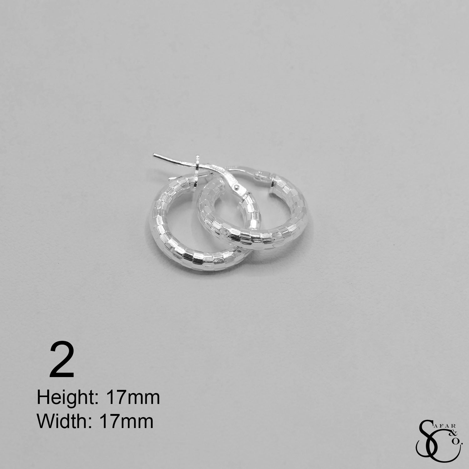 925 Sterling Silver Pave Hinged Hoop Earrings