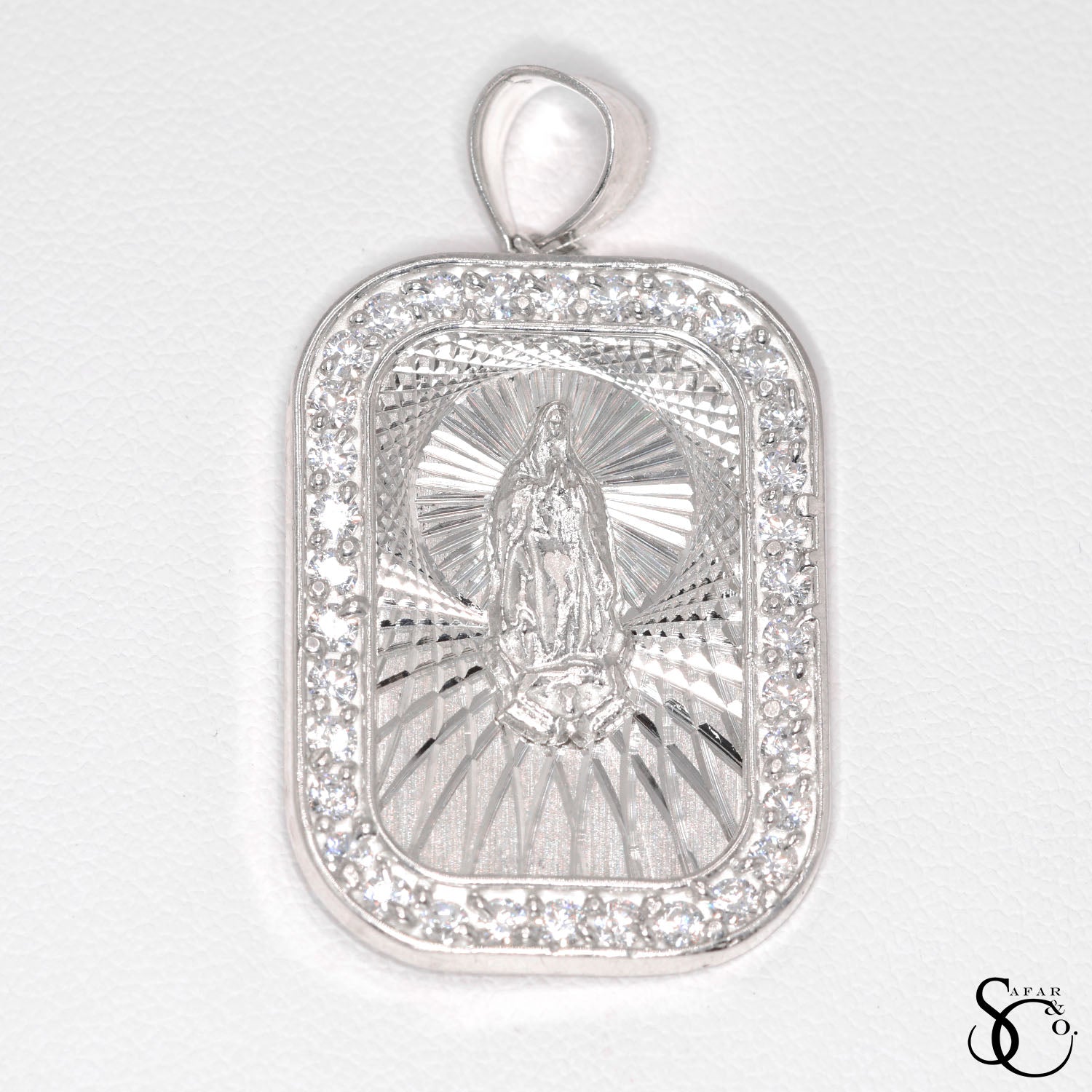 925 Sterling Silver Our Lady of Guadalupe Virgin Mary Charm Pendant