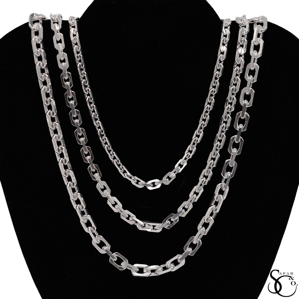 925 Sterling Silver 7.7mm Anchor Chain