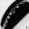 925 Sterling Silver Fancy Dangling Charm Bracelet