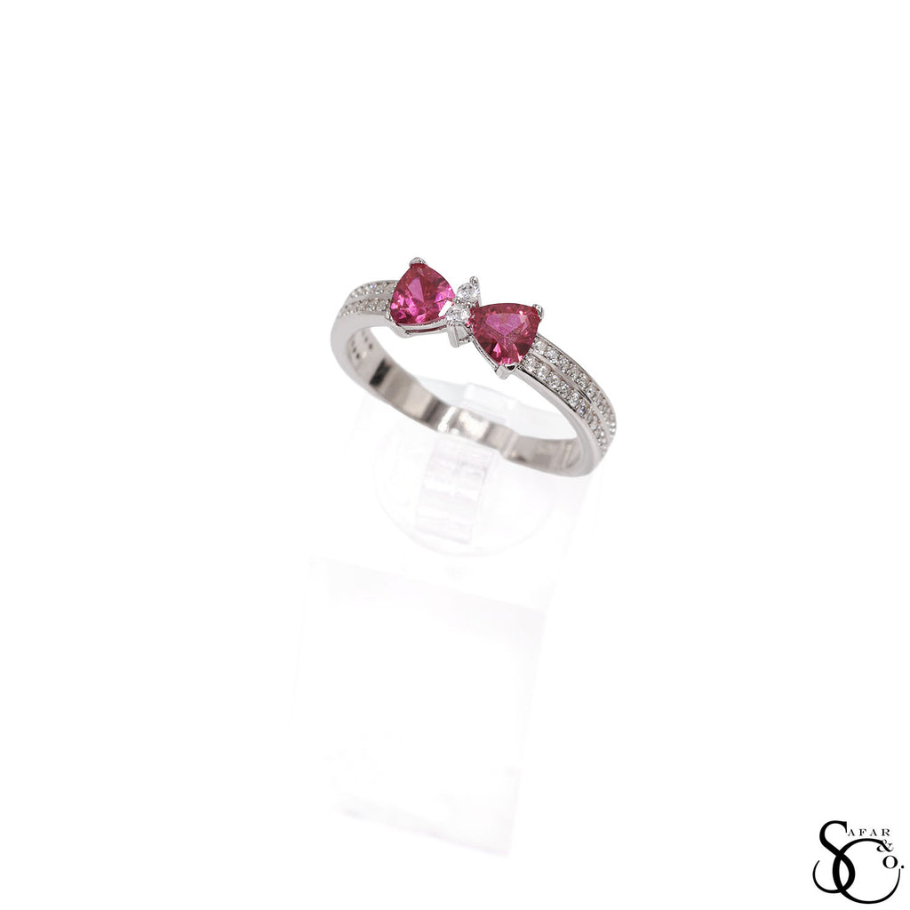 925 Sterling Silver Trilliant CZ Ring