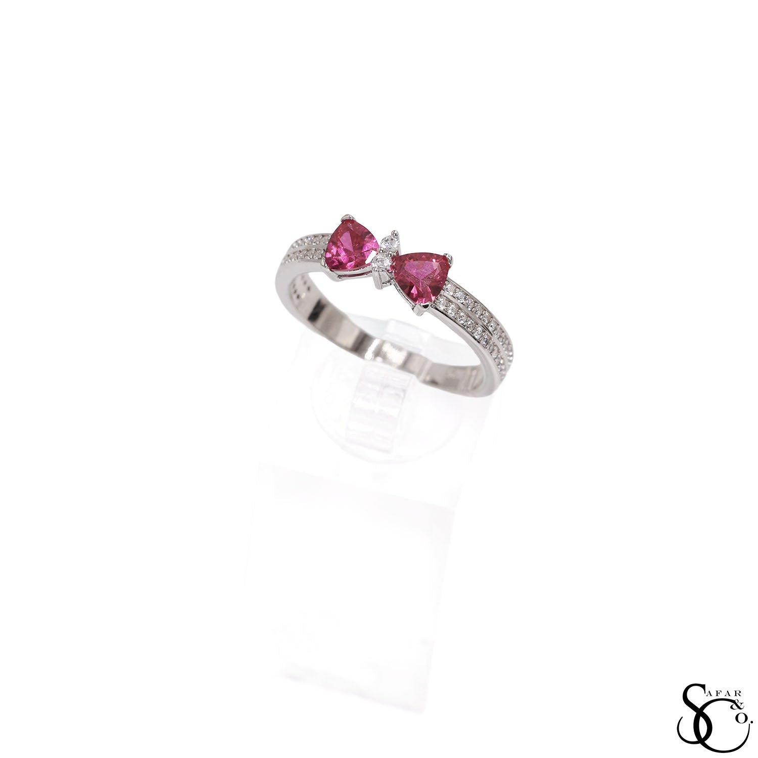 925 Sterling Silver Trilliant CZ Ring