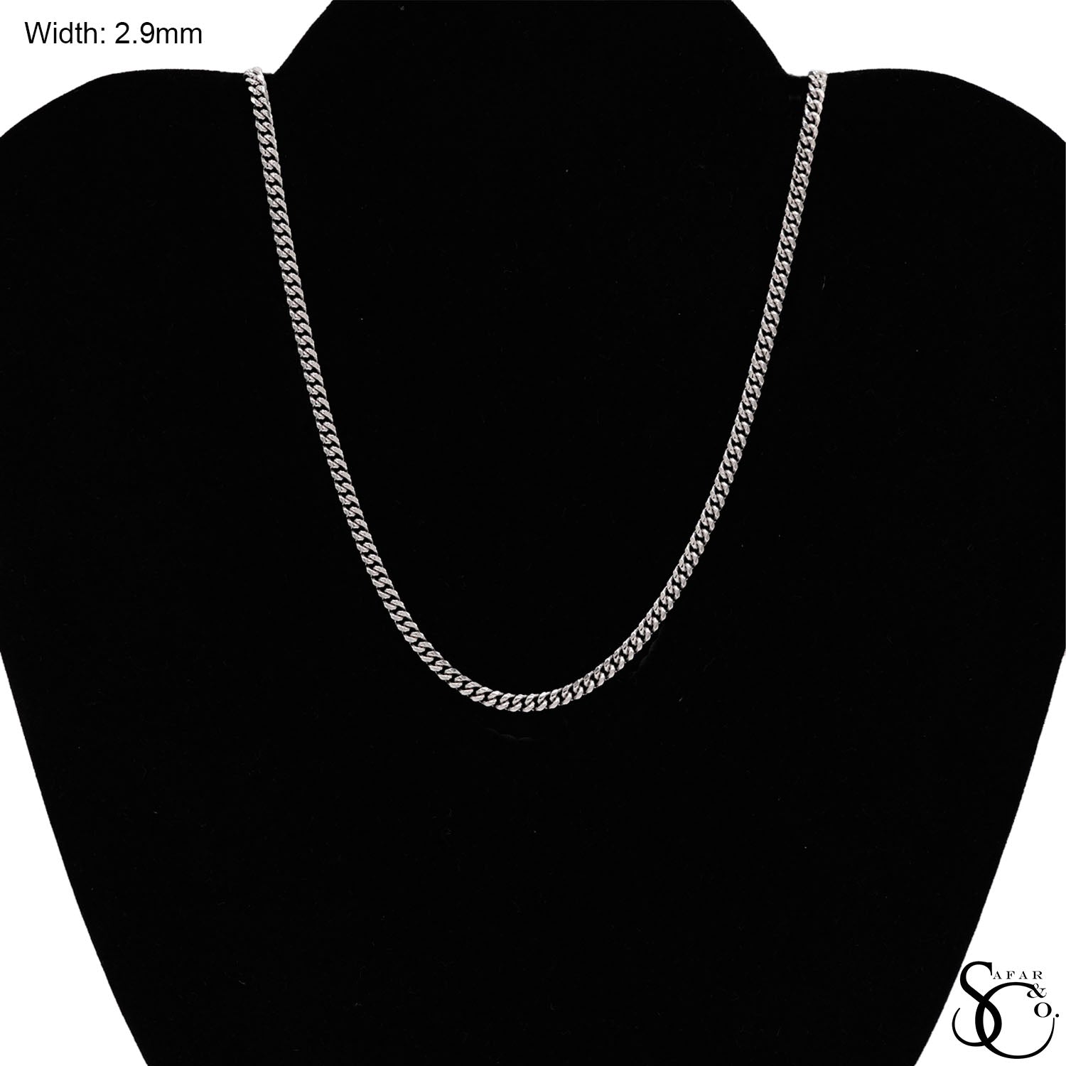 925 Sterling Silver 2.9mm Miami Cuban Chain