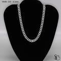925 Sterling Silver 220 Pave Flat Curb Chain