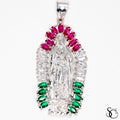 925 Sterling Silver Our Lady of Guadalupe Virgin Mary Charm Pendant