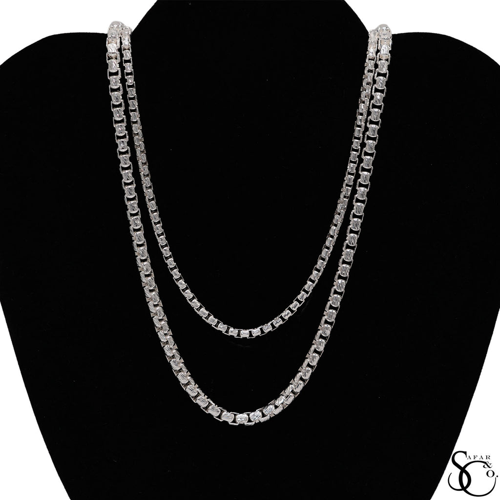 925 Sterling Silver 3.7mm Round Box Chain
