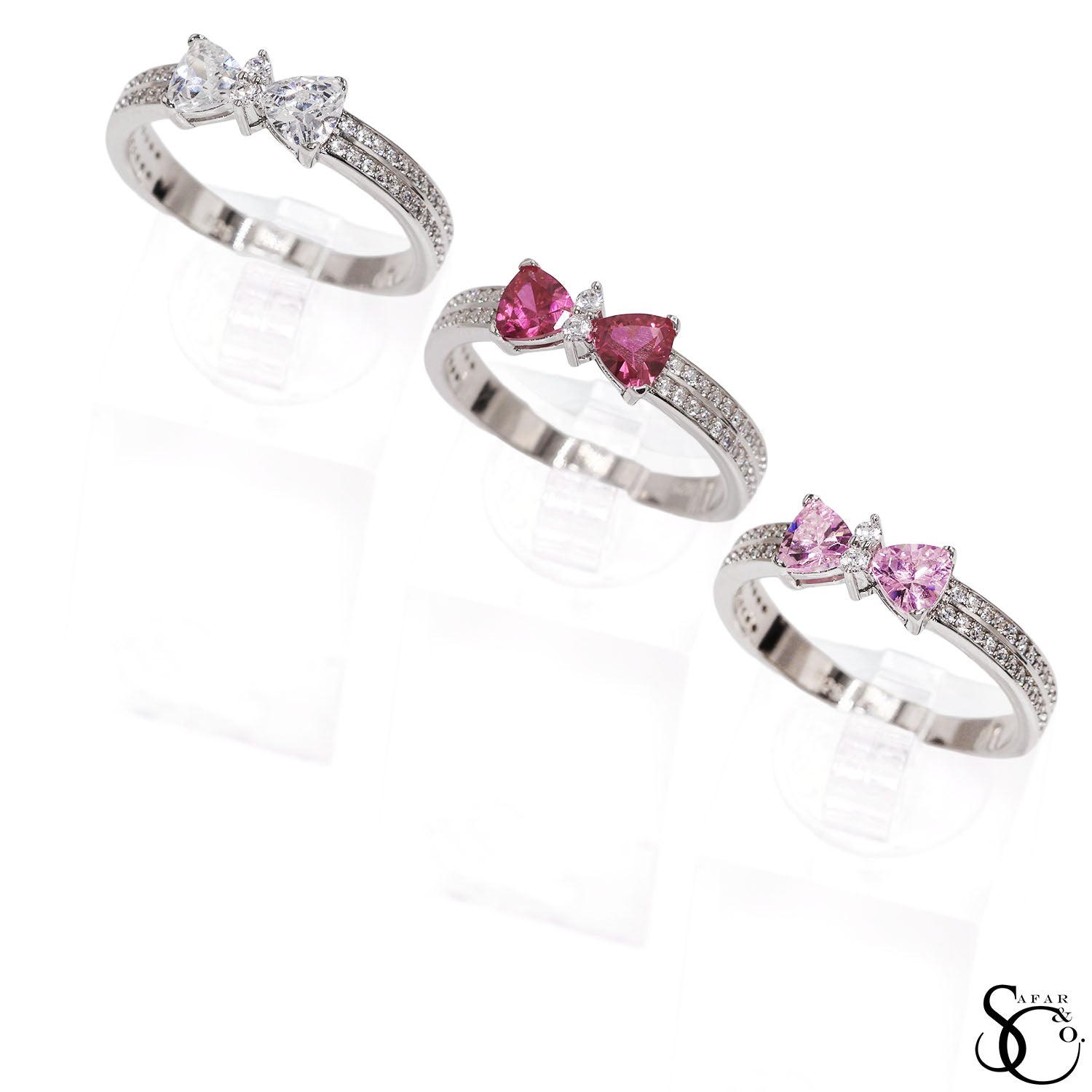 925 Sterling Silver Trilliant CZ Ring