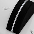 925 Sterling Silver 4.5mm Tennis Necklace 7 Inches