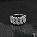 925 Sterling Silver CZ Mens Ring Ring