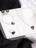 925 Sterling Silver Butterfly & Ladybug Necklace Bracelet Earrings Ring Set