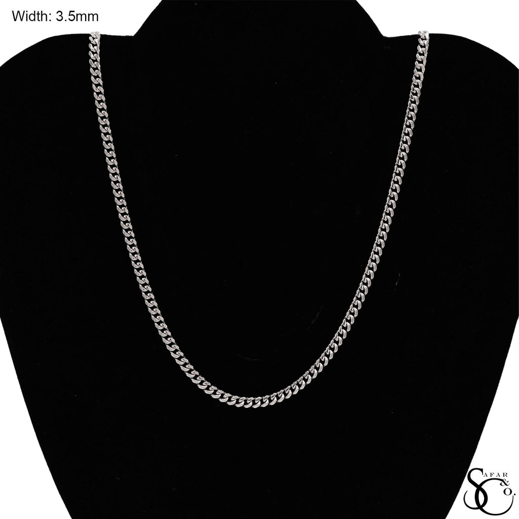 925 Sterling Silver 3.5mm Miami Cuban Chain