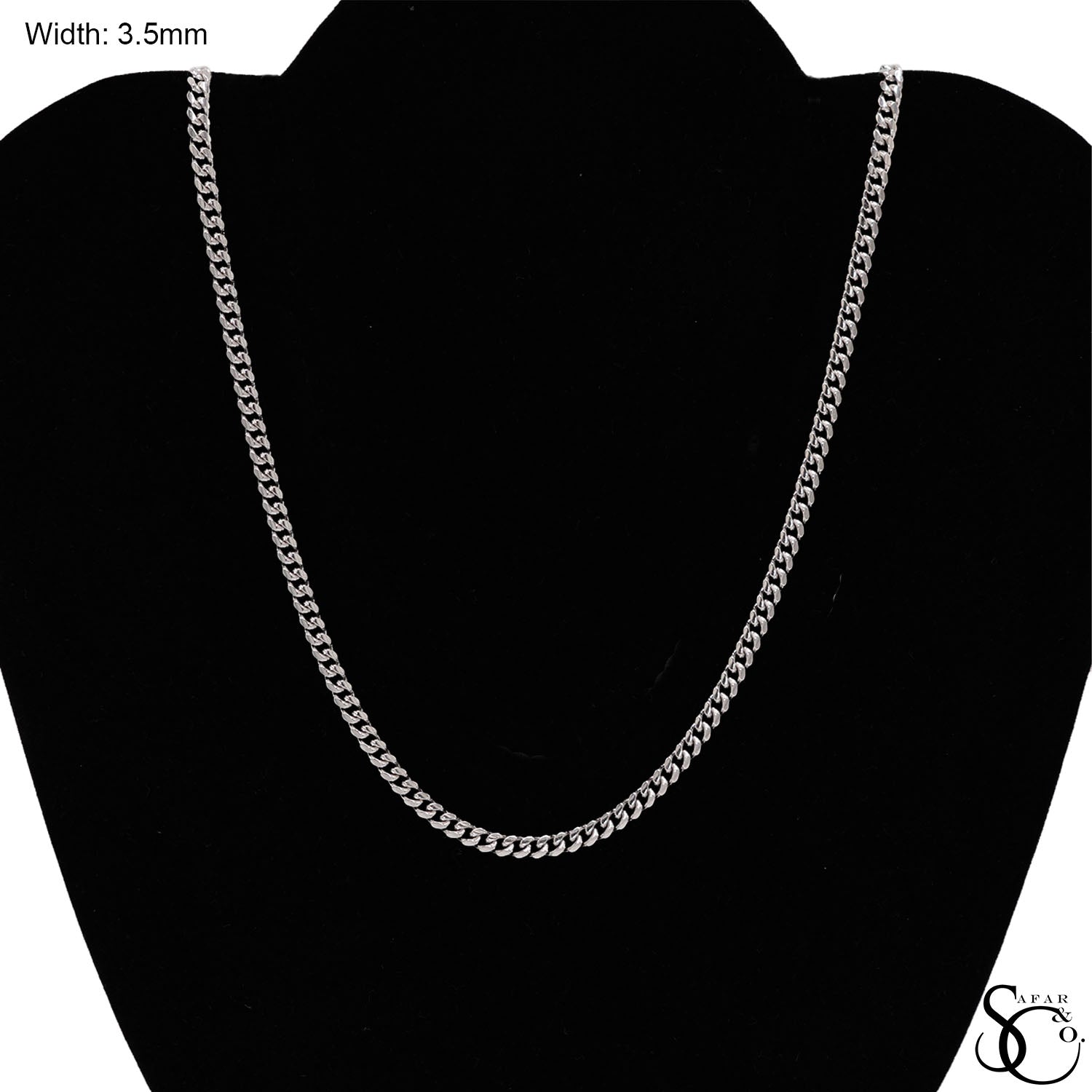 925 Sterling Silver 3.5mm Miami Cuban Chain