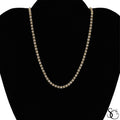 925 Sterling Silver Two Tone Gold Plated 3.5mm 3 Strand Diamond Cut Ice Chain