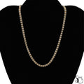925 Sterling Silver Two Tone Gold Plated 3.5mm 4 Strand Diamond Cut Ice Chain