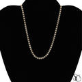 925 Sterling Silver Two Tone Gold Plated 3.5mm 2 Strand Diamond Cut Ice Chain