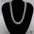 925 Sterling Silver 300 Pave Flat Curb Chain