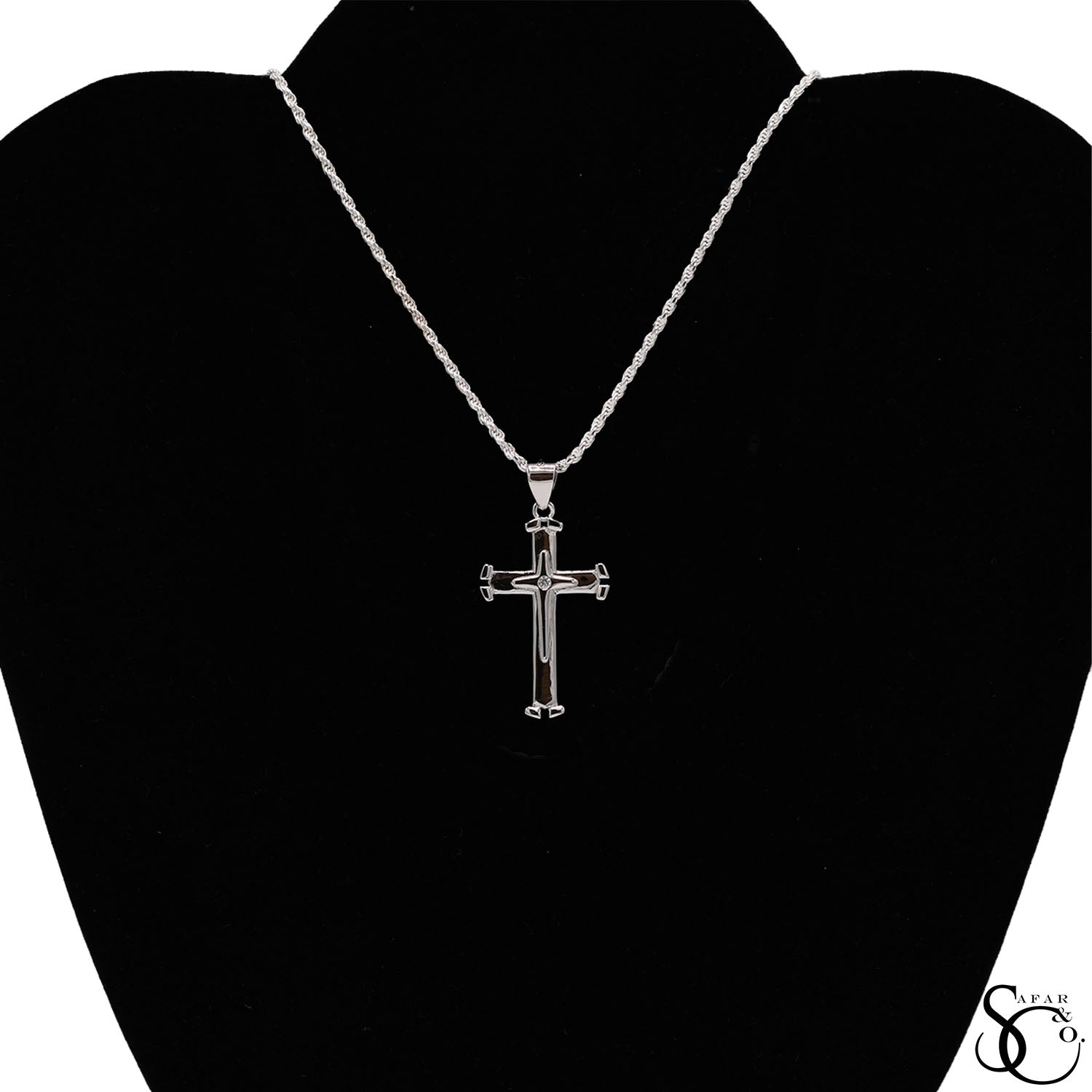 925 Sterling Silver Jesus Cross Crucifix Charm Pendant