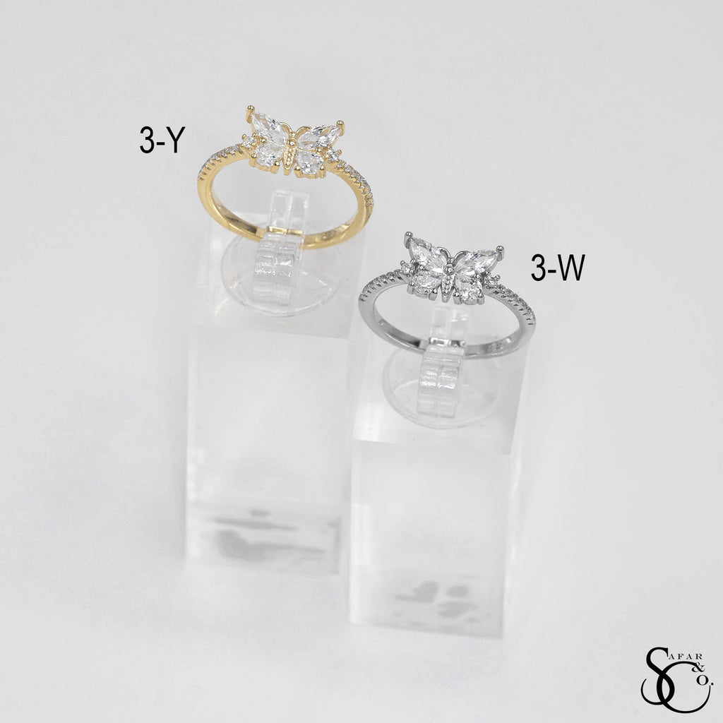 925 Sterling Silver Butterfly Ring - 3Y 3W