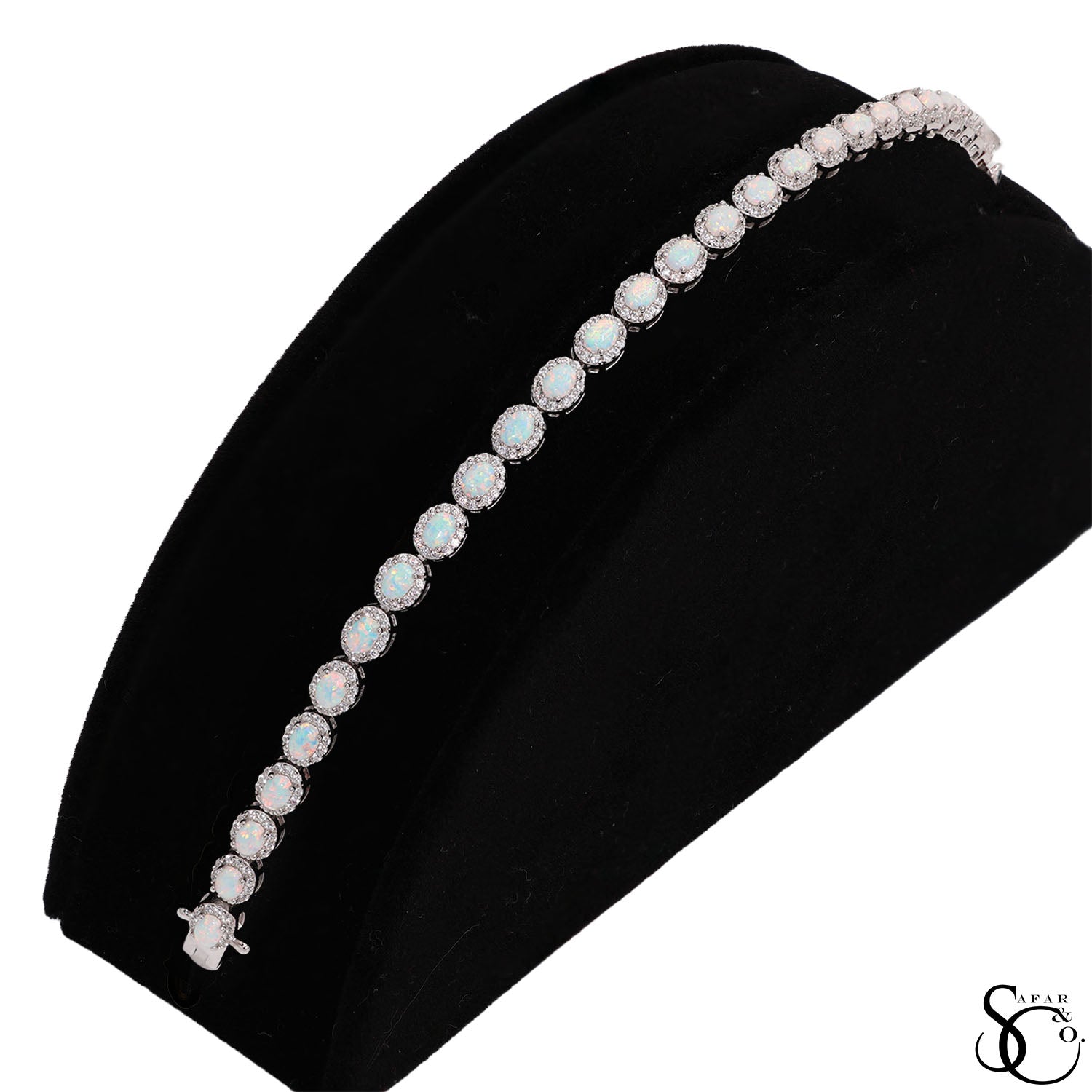 925 Sterling Silver Opal Bracelet