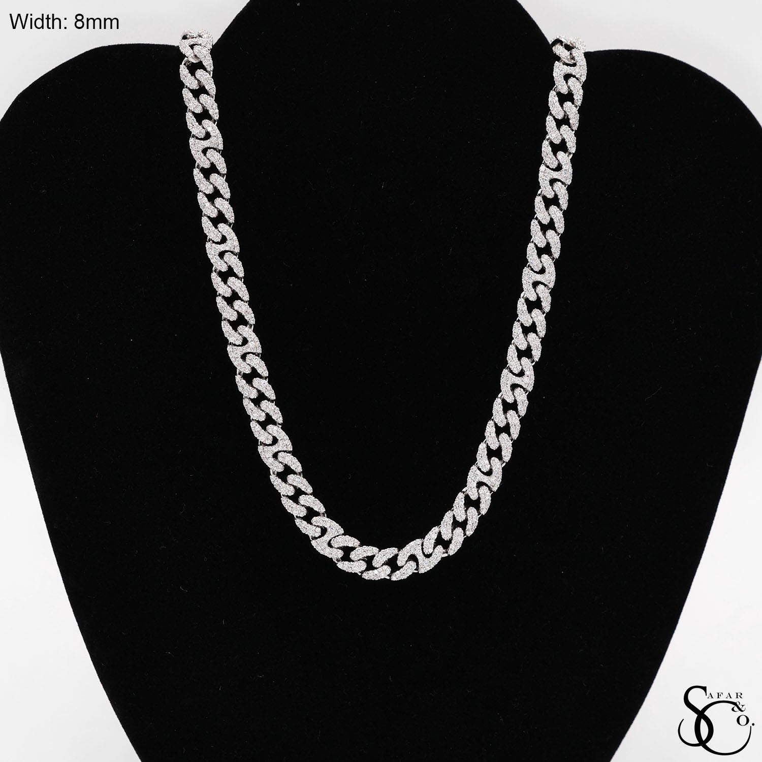 925 Sterling Silver Hip Hop CZ Iced Out Chain