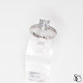 925 Sterling Silver Solitaire Round Ring - #3