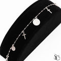 925 Sterling Silver Cross Jesus Crucifix Religious Bracelet