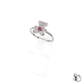 925 Sterling Silver Teddy Bear CZ Ring