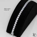 925 Sterling Silver 5.0mm Tennis Necklace 8 Inches