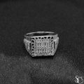 925 Sterling Silver CZ Mens Ring Ring