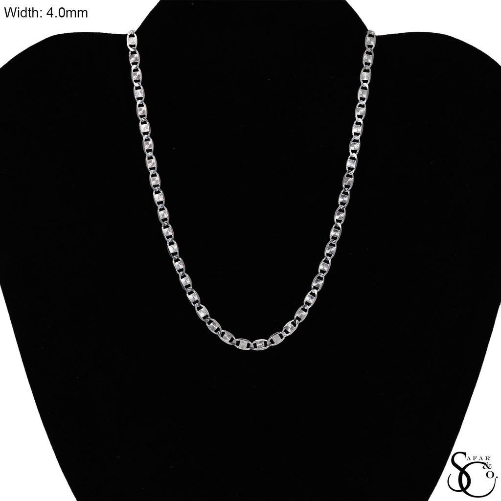 925 Sterling Silver 4.0mm Valentino Chain