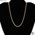 925 Sterling Silver Yellow Gold Plated 4.1mm Miami Cuban Chain
