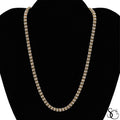 925 Sterling Silver Two Tone Gold Plated 4.5mm 5 Strand Diamond Cut Ice Chain
