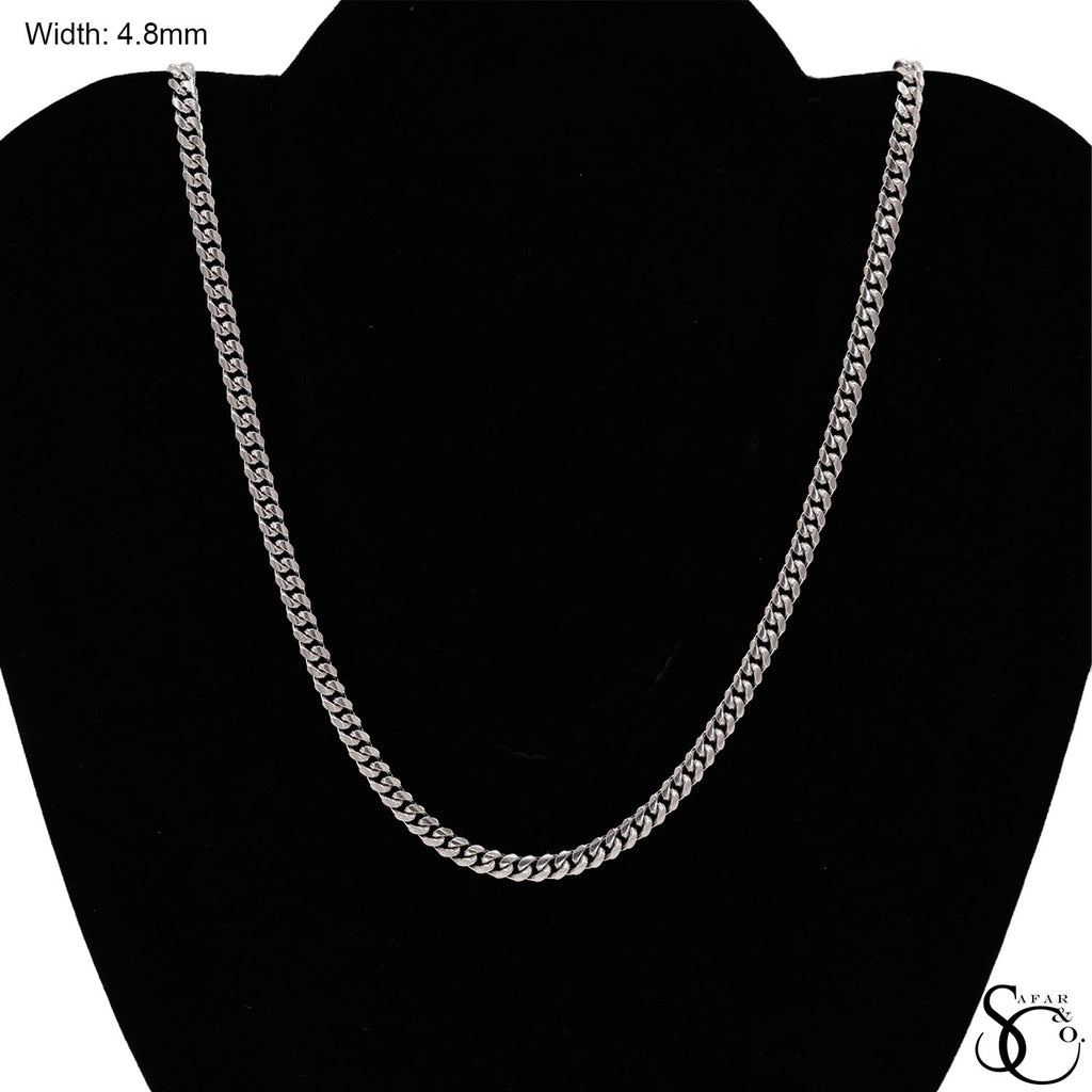 925 Sterling Silver 4.8mm Miami Cuban Chain