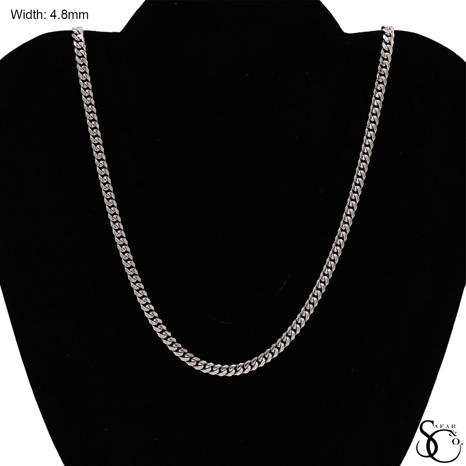 925 Sterling Silver 4.8mm Miami Cuban Chain
