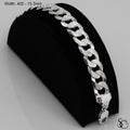 925 Sterling Silver 400 Pave Flat Curb Bracelet