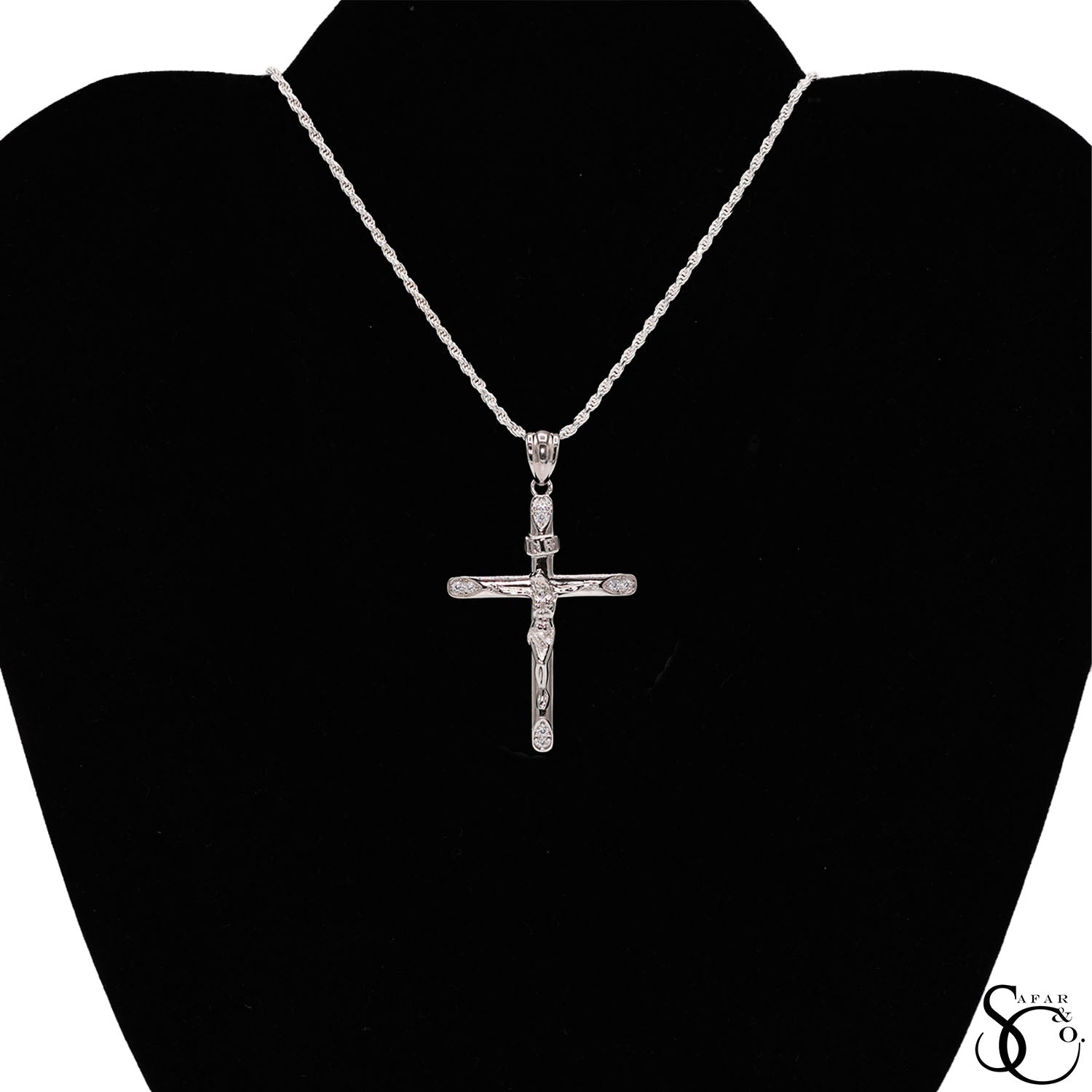 925 Sterling Silver Jesus Cross Crucifix Charm Pendant